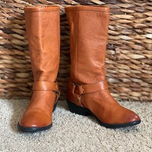 FRYE Harness Tan leather boots - Yth 4 - Adult 6.5
